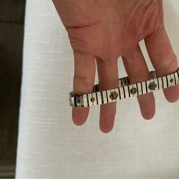 Vintage Ryry Firenze Italian Stainless Steel Elastic Bracelet - Picture 3 of 6